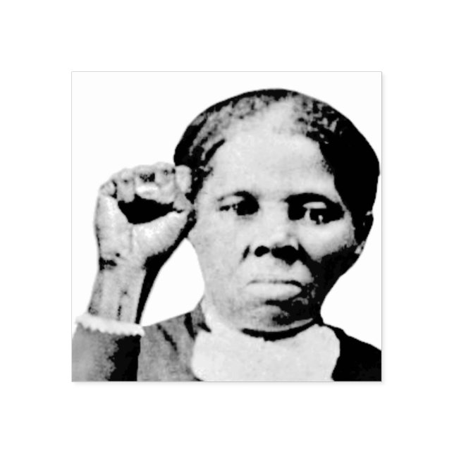 Harriet Tubman Black Power Fist 20 Dollar Bill Rubber Stamp (Imprint)