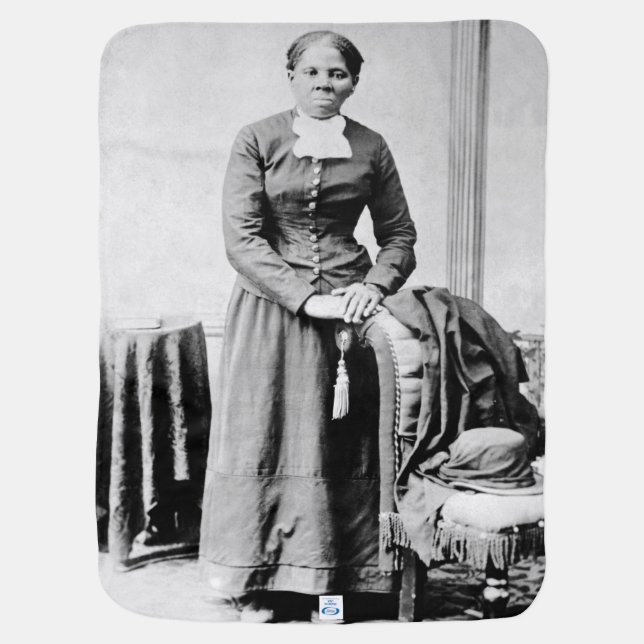 Harriet Tubman Conductor Underground Railroad Baby Blanket (Back)