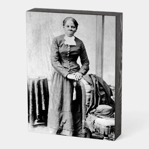 Harriet Tubman Conductor Underground Railroad Wooden Box Sign