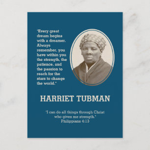 HARRIET TUBMAN Dreamer Quote   BHM Postcard