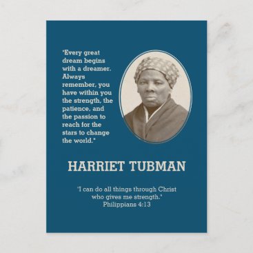 HARRIET TUBMAN Dreamer Quote | BHM Postcard