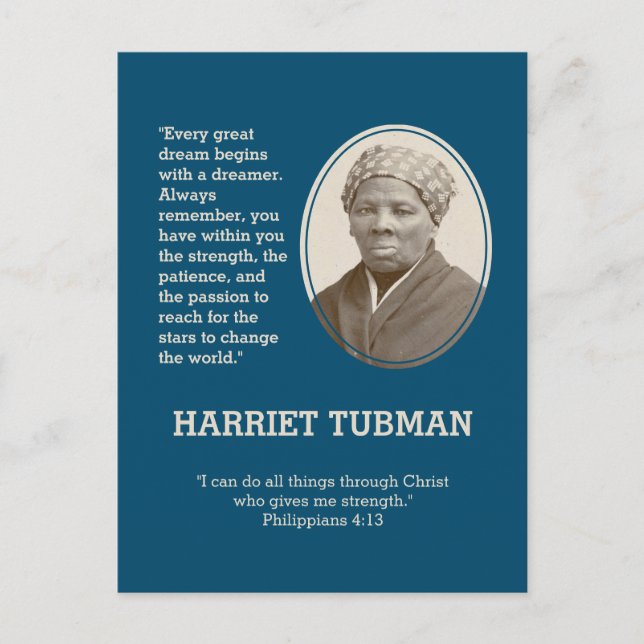 HARRIET TUBMAN Dreamer Quote | BHM Postcard (Front)