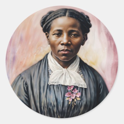 Harriet Tubman Original Art Classic Round Sticker