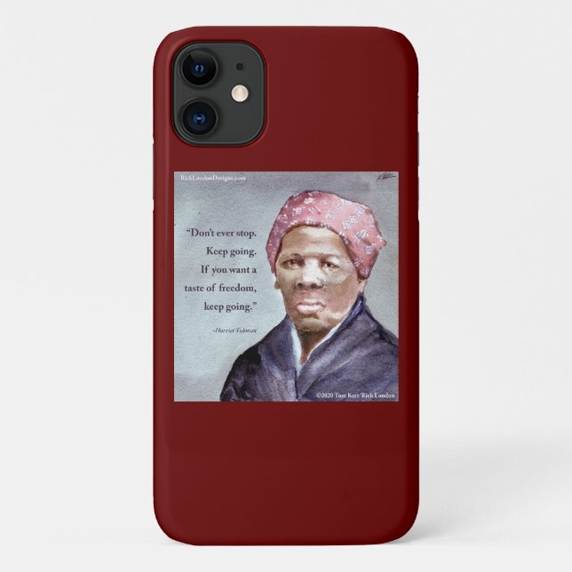 Harriet Tubman & Quote Case-Mate iPhone Case (Back)