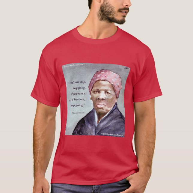 Harriet Tubman & Quote Mens Tshirt (Front)