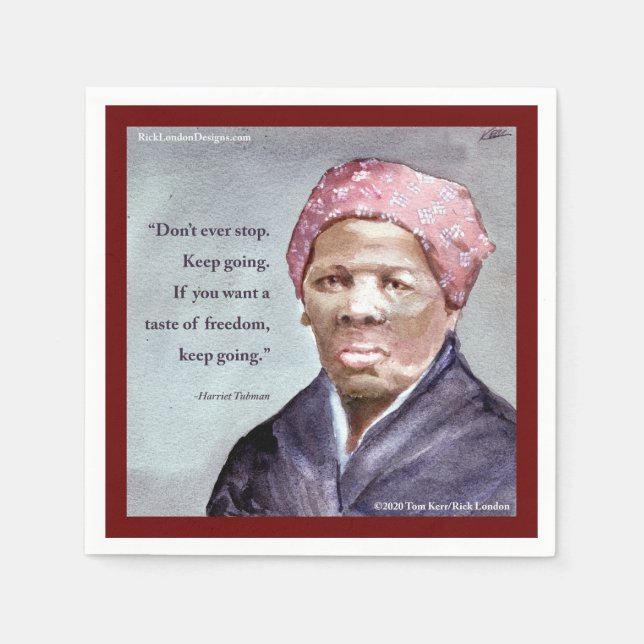 Harriet Tubman & Quote Napkins (Front)