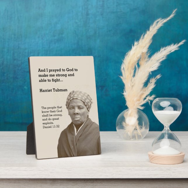 HARRIET TUBMAN Quote Plaque (Side)