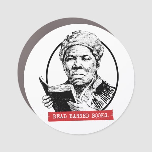 Harriet Tubman Reads Banned Books Car Magnet