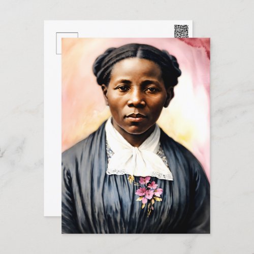 Harriet Tubman Watercolor Portrait Art Postcard