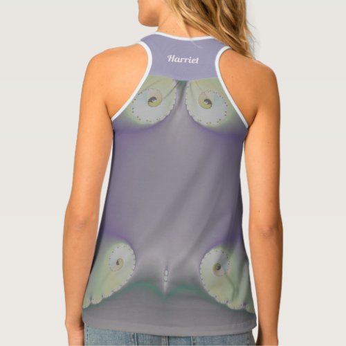 HARRIET  Womens Tank Top Lavender and Green 