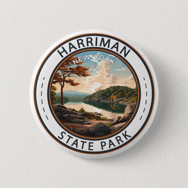 Harriman State Park New York Badge Button (Front)