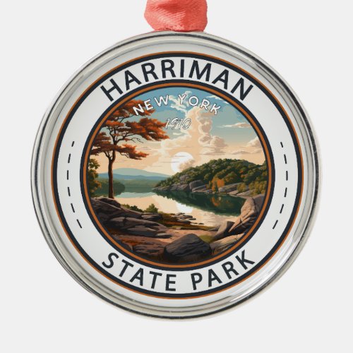 Harriman State Park New York Badge Metal Ornament