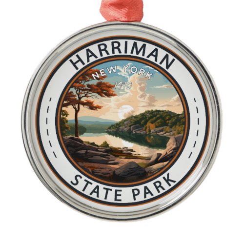 Harriman State Park New York Badge Metal Ornament