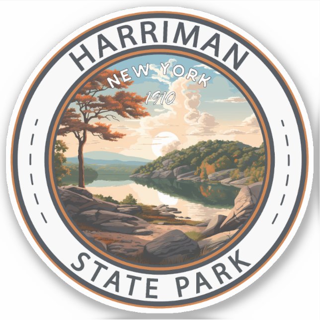 Harriman State Park New York Badge Sticker (Front)