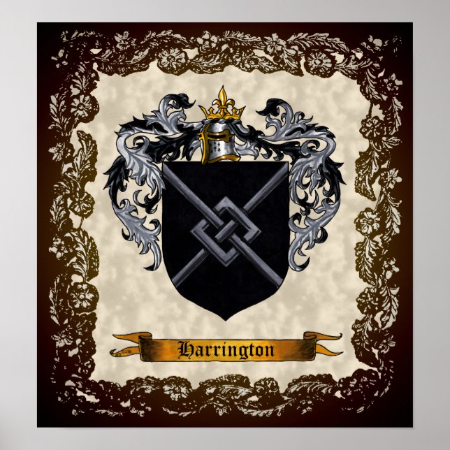 Harrington Coat of Arms Poster (Front)