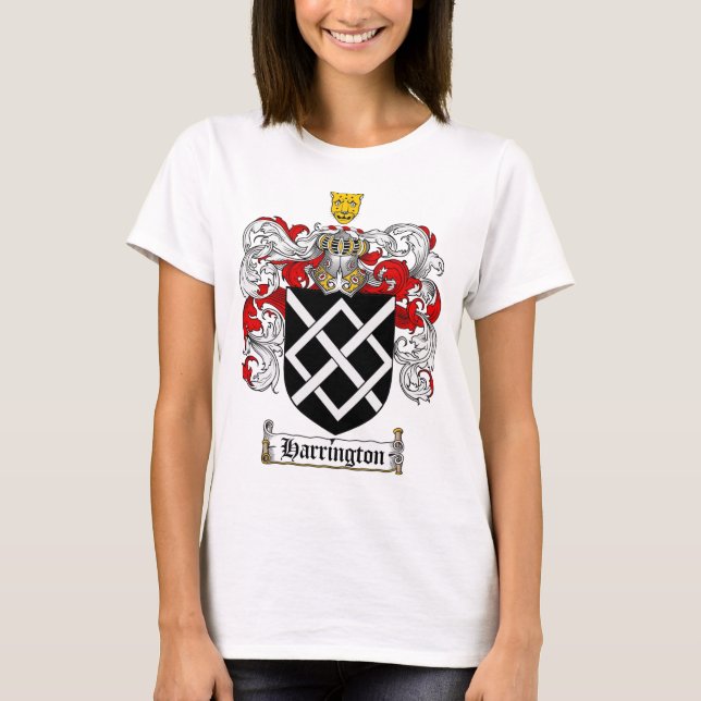 HARRINGTON FAMILY CREST -  HARRINGTON COAT OF ARMS T-Shirt (Front)