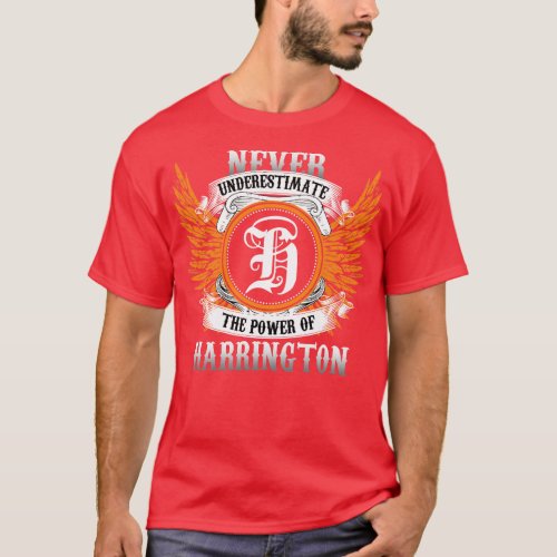 Harrington Name Shirt Never Underestimate The Powe