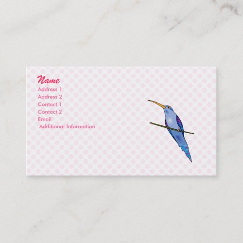 Harriot Hummingbird Business Card Templates