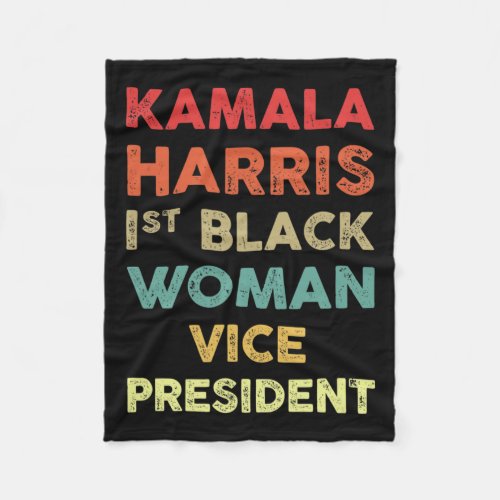 Harris 1st Black Woman Vice President 2020  Fleece Blanket