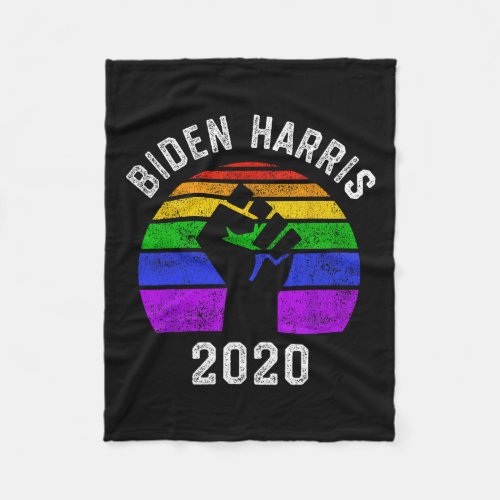 Harris 2020 Black Lives Problem Lgbt Gay Pride  Fleece Blanket