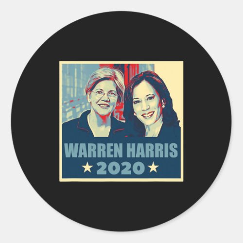 Harris 2020 Election Poster Vote  Classic Round Sticker