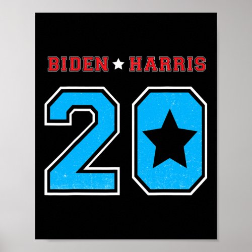 Harris 2020 Election Vintage Football Jersey Style Poster