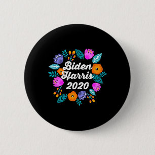 Harris 2020 Flower Vote 2020 Vintage Button