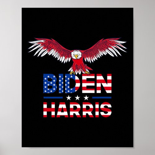 Harris 2020 Kamala Harris Vp American Flag Bald Ea Poster