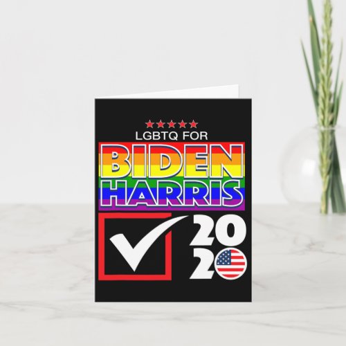 Harris 2020 Lgbt Gay Pride Usa Election Democrat P Card