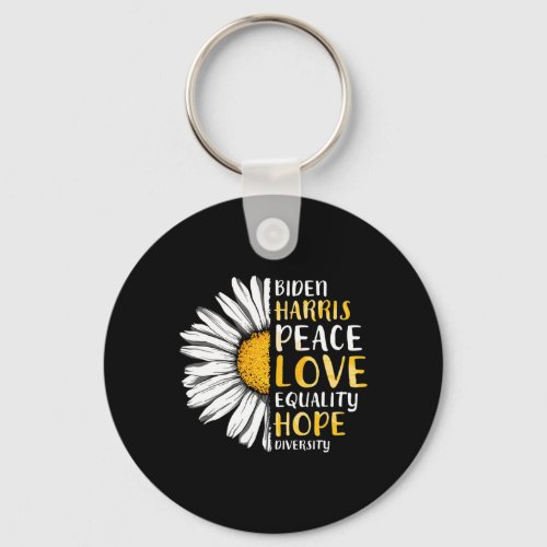 Harris 2020 Peace Love Equality Hope Diversity Dai Keychain