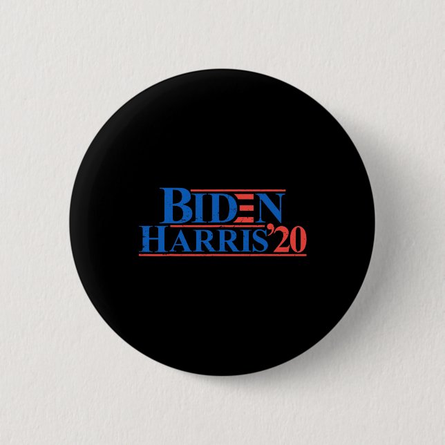 Harris 2020 President Vice Pres Distressed Joe Kam Button (Front)