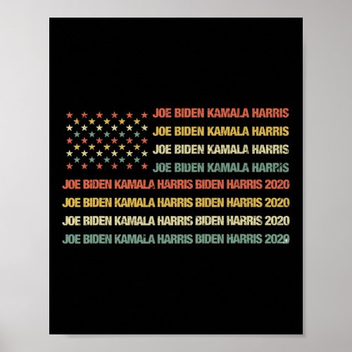 Harris 2020 _ Retro Us Flag Joe Biden Kamala Harri Poster