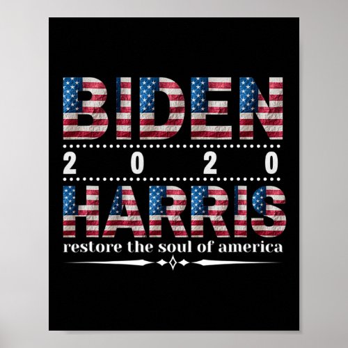 Harris 2020 Usa Flag_ Restore The Soul Of America  Poster