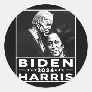 Harris 2024 47th President Election Joe Biden Kama Classic Round Sticker