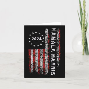 Harris 2024 American Flag Kamaka Supporter 1 Card