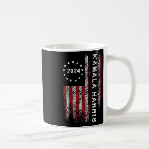 Harris 2024 American Flag Kamaka Supporter 1  Coffee Mug