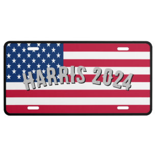 Harris 2024 American Flag License Plate