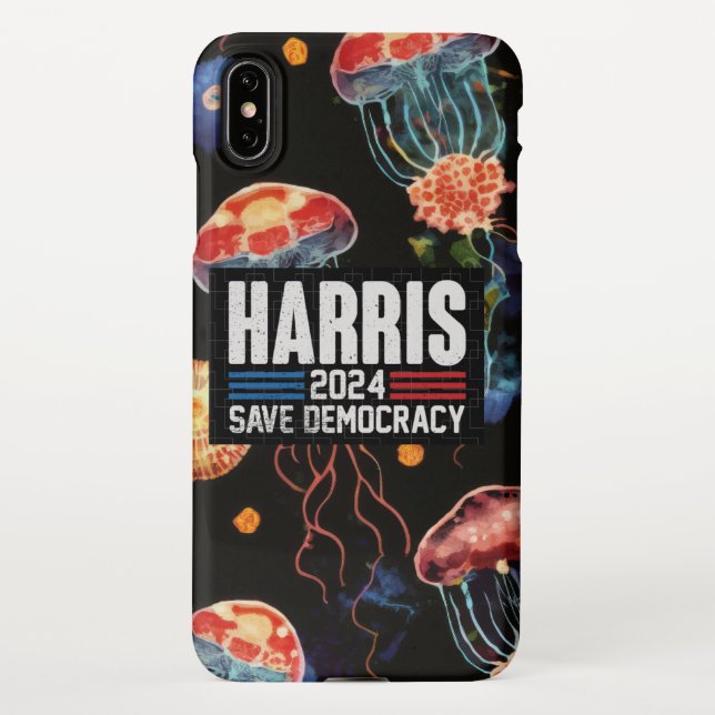 Harris 2024 Campaign Phone Case with Jellyfish Des (Back)