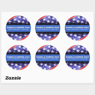 HARRIS 2024 Democracy Campaign Classic Round Sticker