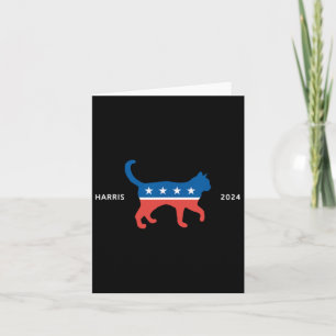 Harris 2024 Democrat Cat - Vote For Kamala Wheimer Card