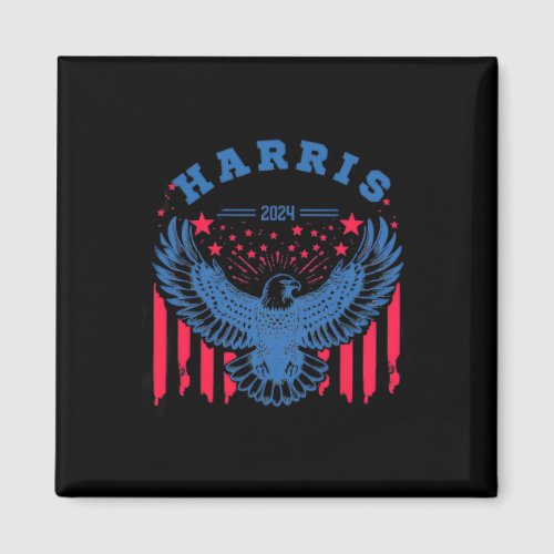 Harris 2024 Eagle Us Flag  Magnet