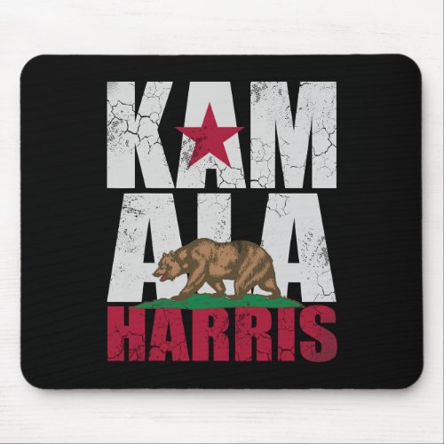 Harris 2024 Election California Flag Retro  Mouse Pad