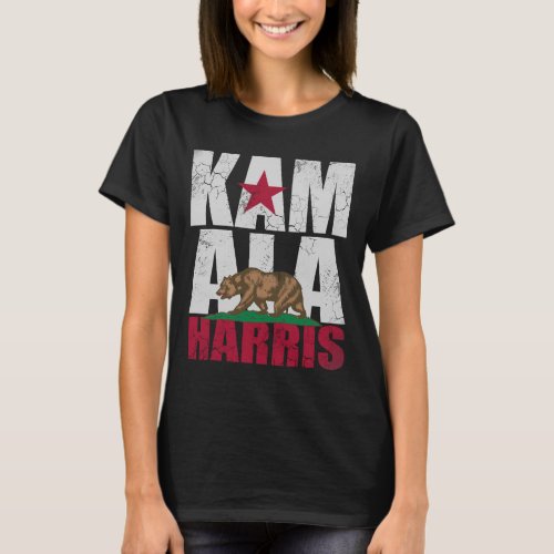 Harris 2024 Election California Flag Retro  T_Shirt