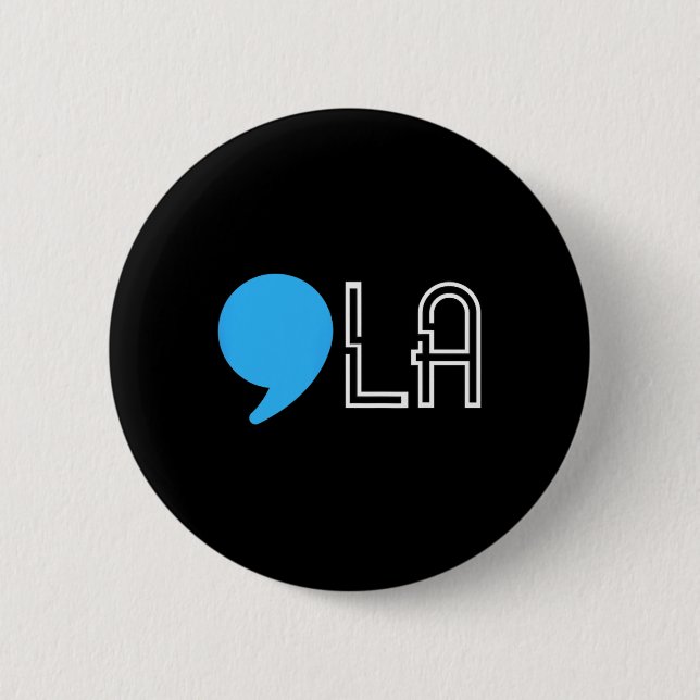 Harris 2024 Election Funny Comma  Button (Front)