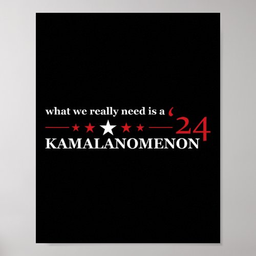 Harris 2024 Election Supporter Design Kamalanomeno Poster