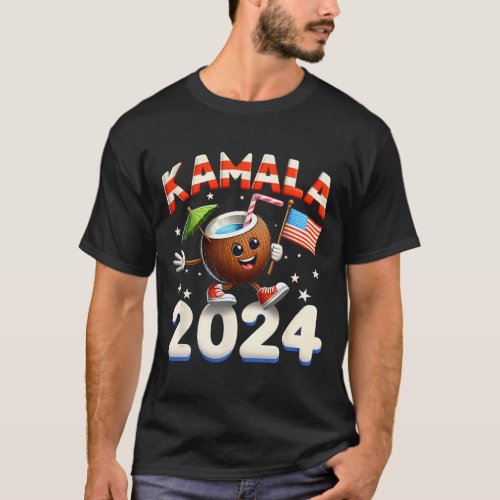 Harris 2024 For President Campaign Coconut Tree Te T_Shirt