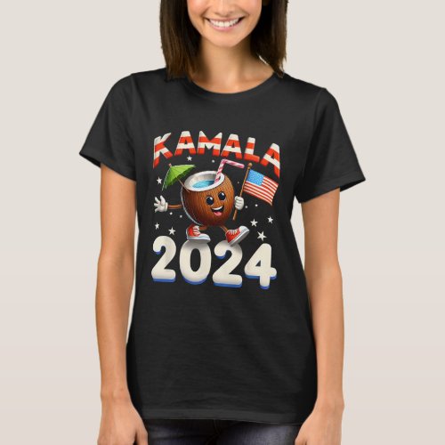 Harris 2024 For President Campaign Coconut Tree Te T_Shirt