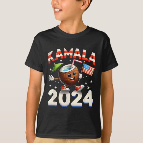 Harris 2024 For President Campaign Coconut Tree Te T_Shirt