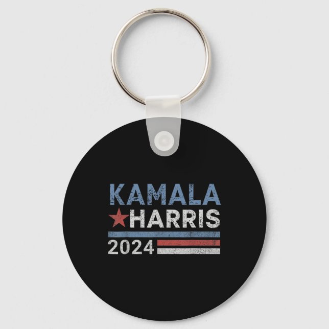 Harris 2024 For President Election Campaign  Keychain (Front)