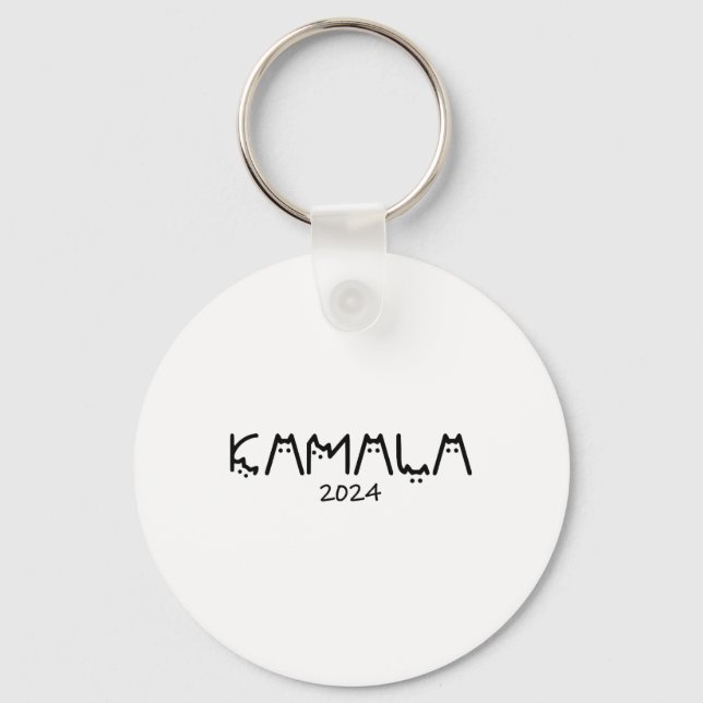 Harris 2024 Funny Cute Childless Cat Lady  Keychain (Front)